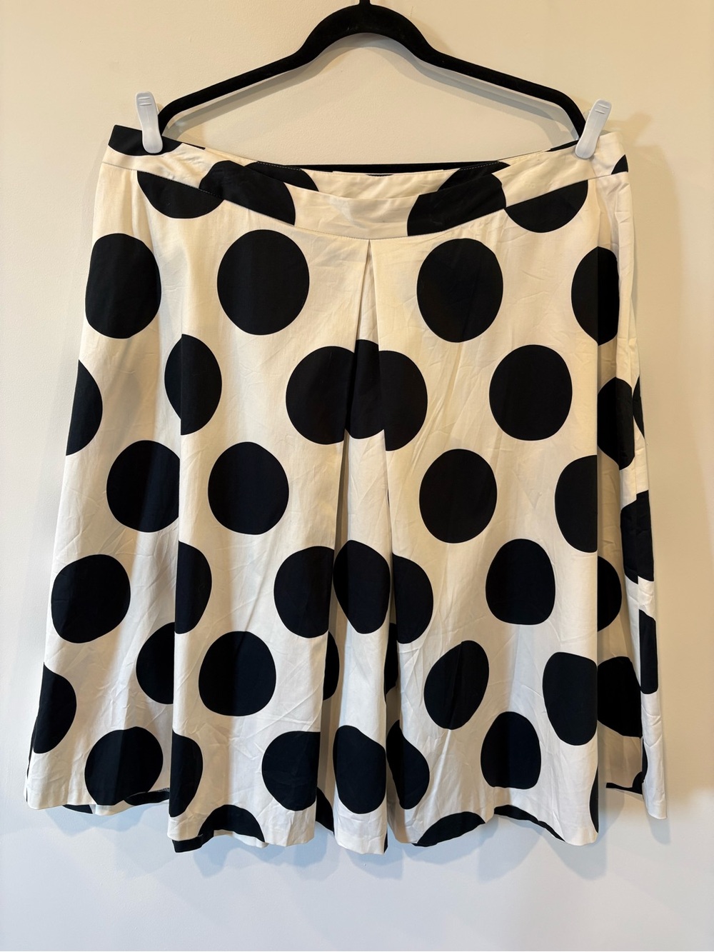 Lane Bryant Black & White Polka Dot Circle Skirt